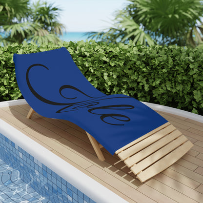 Kole Dark Blue Beach Towel with Elegant Name Design - Perfect Summer Accessory