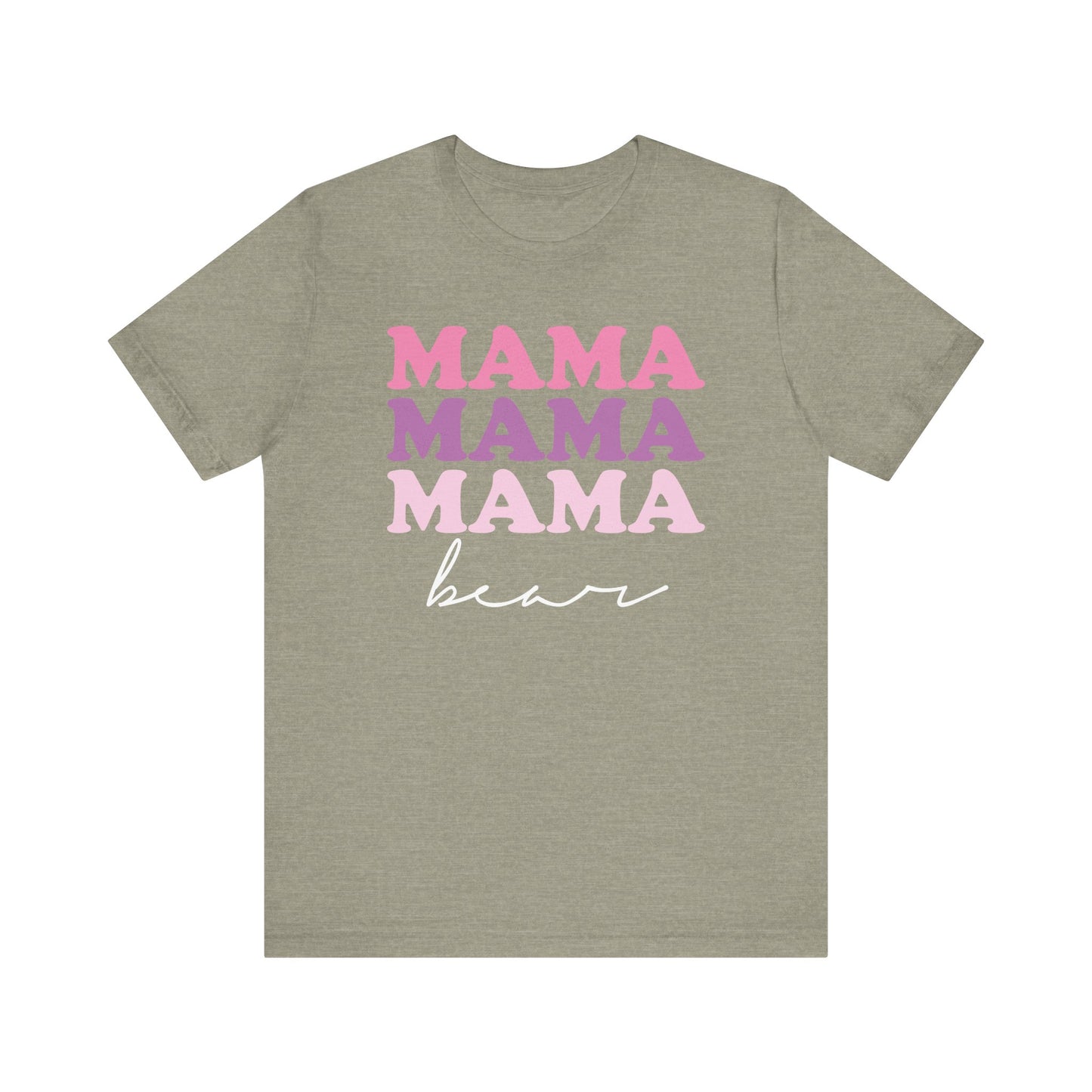 Mama Bear Womens Jersey T-Shirt, Mom Gift, Mother's Day Tee, Family Shirt, Bella Canvas Top