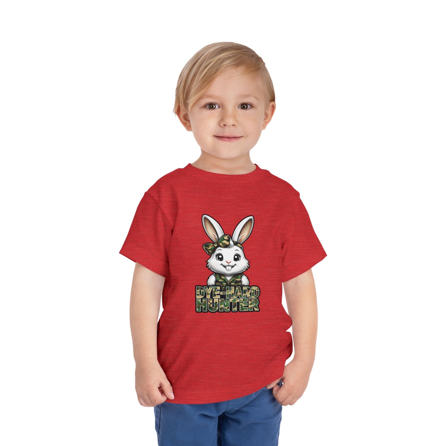 Toddler Camo Bunny Tee - 'Die-Hard Hunter' Short Sleeve Shirt
