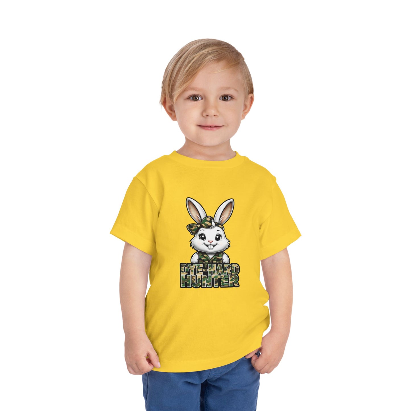 Toddler Camo Bunny Tee - 'Die-Hard Hunter' Short Sleeve Shirt