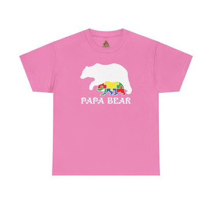 Autism Papa Bear Unisex Tee, Autism Awareness Shirt, Autism Support Apparel, Autism Dad Gift, Autism Advocate Top
