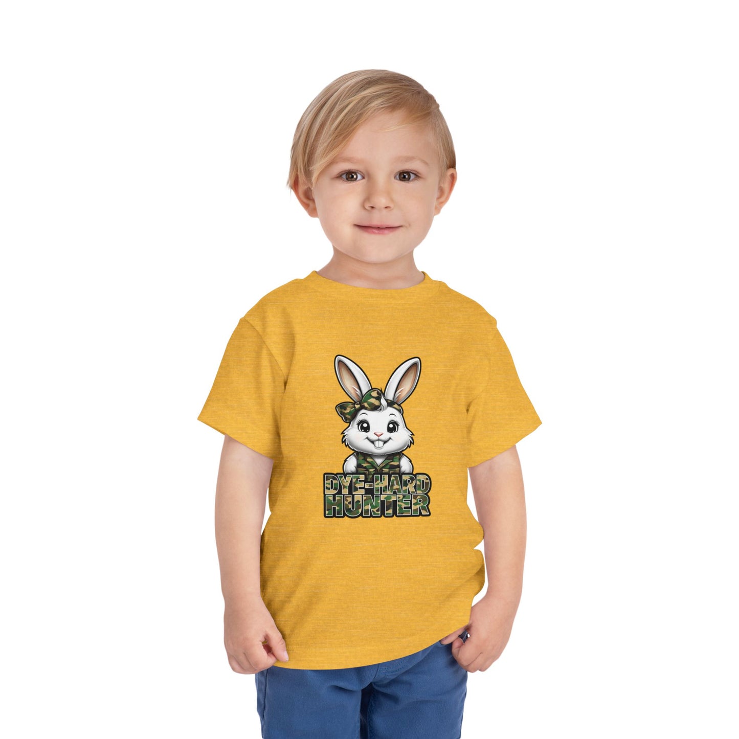 Toddler Camo Bunny Tee - 'Die-Hard Hunter' Short Sleeve Shirt