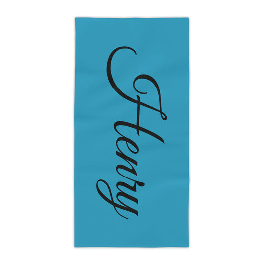 Henry Beach Towel for Summer Fun - Custom Name Towels - Ideal Gift for Beach Lovers