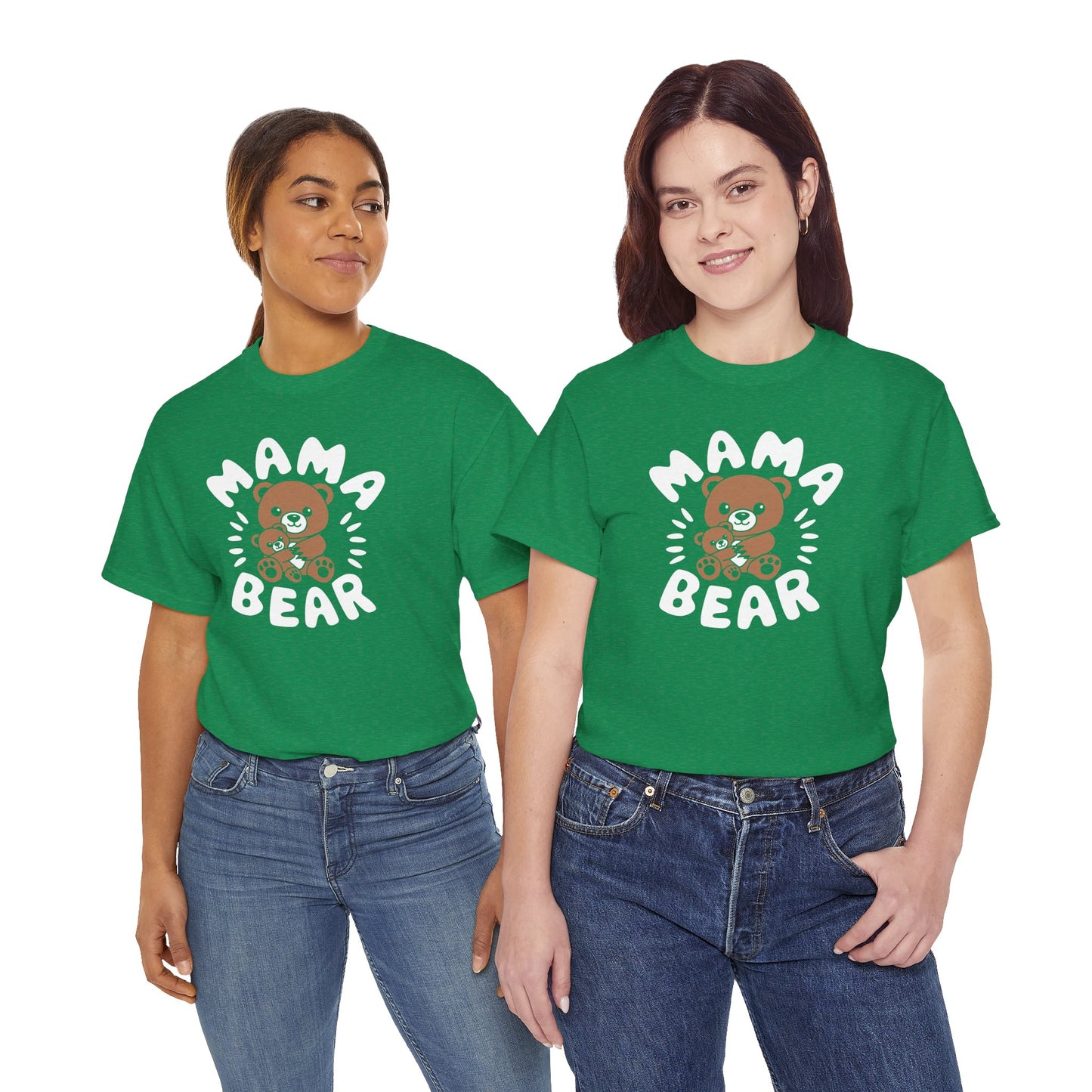 Mama Bear with a Cute Teddy Bear - T-Shirt, Mom Gift, Mother's Day Shirt, Family Apparel, Cute Tee