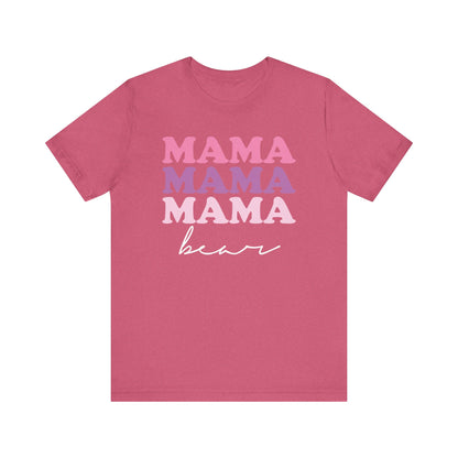 Mama Bear Womens Jersey T-Shirt, Mom Gift, Mother's Day Tee, Family Shirt, Bella Canvas Top