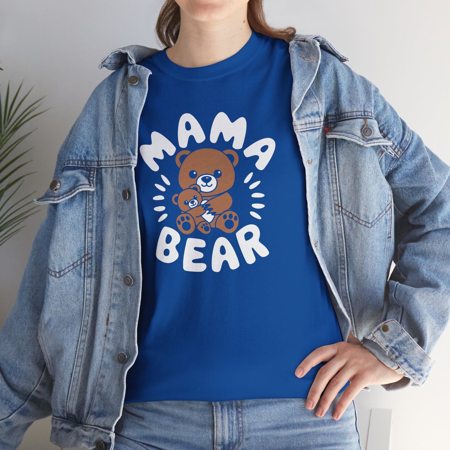 Mama Bear with a Cute Teddy Bear - T-Shirt, Mom Gift, Mother's Day Shirt, Family Apparel, Cute Tee