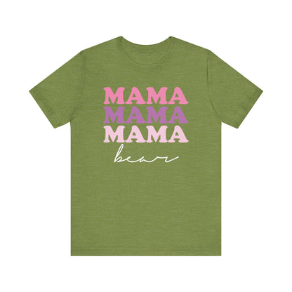 Mama Bear Womens Jersey T-Shirt, Mom Gift, Mother's Day Tee, Family Shirt, Bella Canvas Top