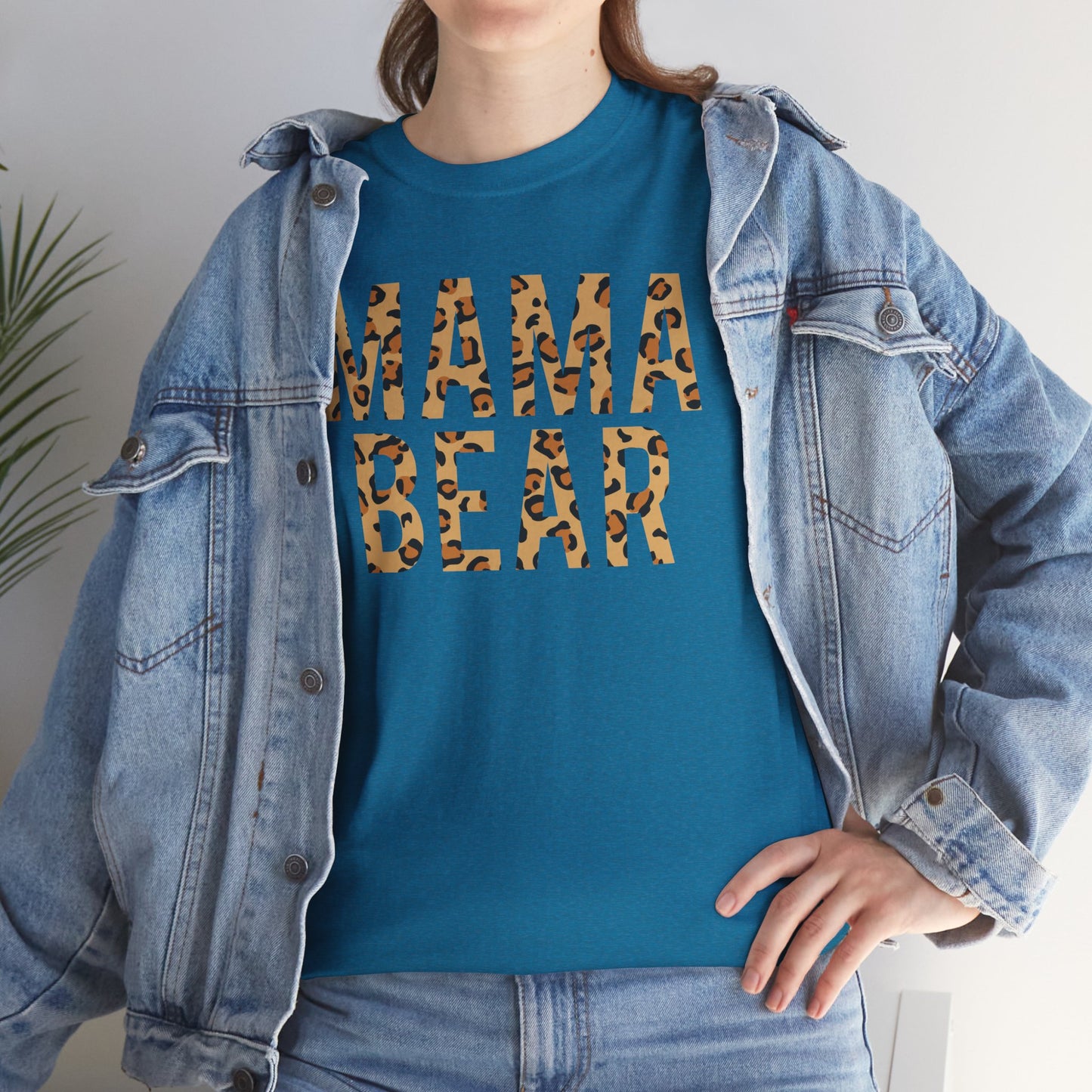 Animal Print Mama Bear T-Shirt, Bear Print Tee, Family Bear Shirt, Cute Animal Graphic Tee, Mother's Day Gift