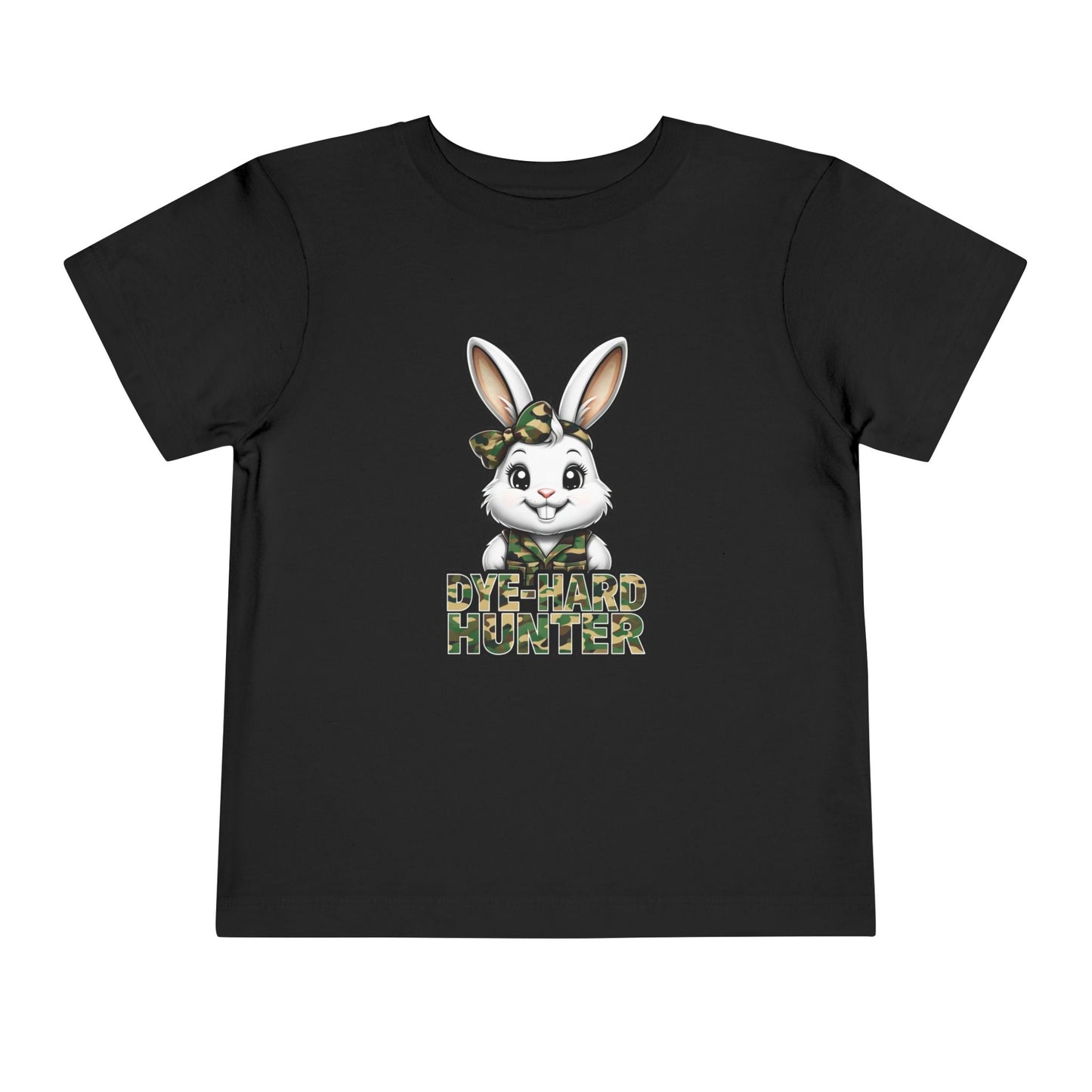 Toddler Camo Bunny Tee - 'Die-Hard Hunter' Short Sleeve Shirt
