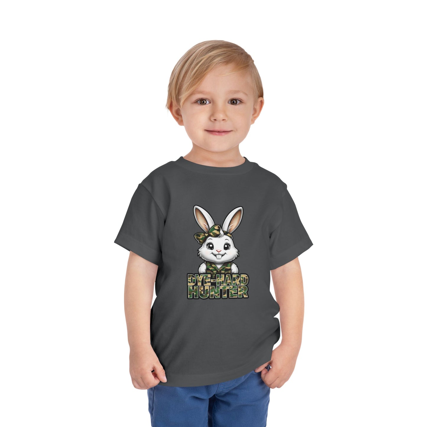 Toddler Camo Bunny Tee - 'Die-Hard Hunter' Short Sleeve Shirt