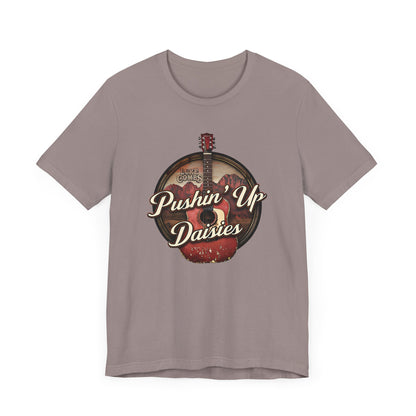 Pushin' Up Daisies Graphic T-Shirt, Gift for Musicians, Unisex Casual Wear, Music Lover's Apparel, Concerts