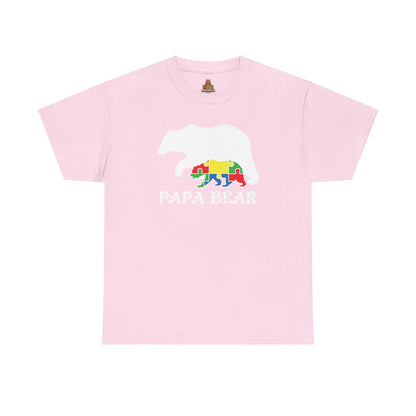 Autism Papa Bear Unisex Tee, Autism Awareness Shirt, Autism Support Apparel, Autism Dad Gift, Autism Advocate Top