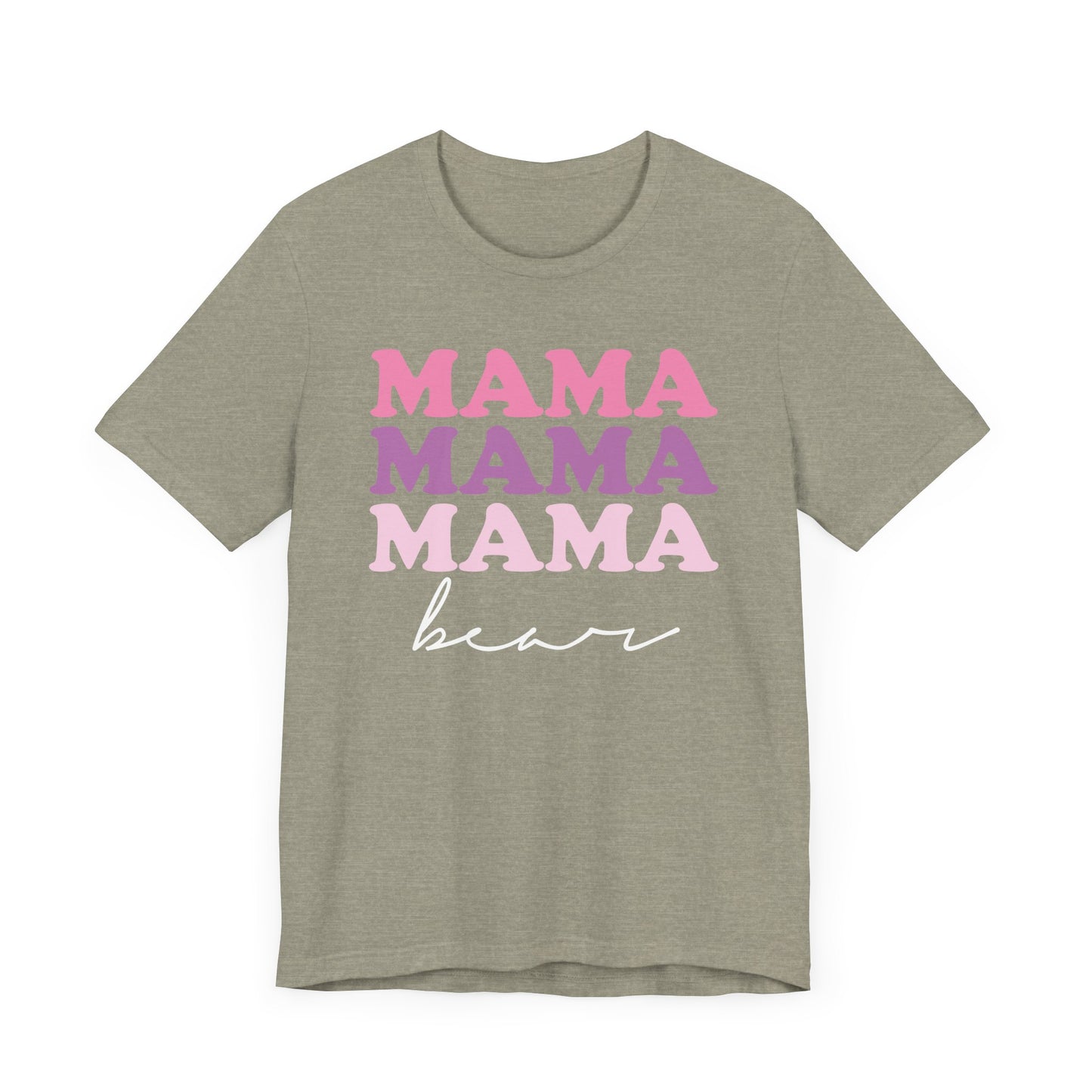 Mama Bear Womens Jersey T-Shirt, Mom Gift, Mother's Day Tee, Family Shirt, Bella Canvas Top