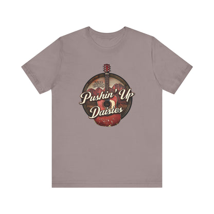 Pushin' Up Daisies Graphic T-Shirt, Gift for Musicians, Unisex Casual Wear, Music Lover's Apparel, Concerts