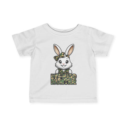 Dye-Hard Girl Hunter Infant Tee - Cute Bunny T-Shirt for Little Outdoorsy Kids