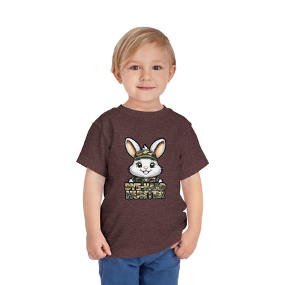 Dye-Hard Hunter Toddler Tee - Fun Camo Bunny Shirt for Kids