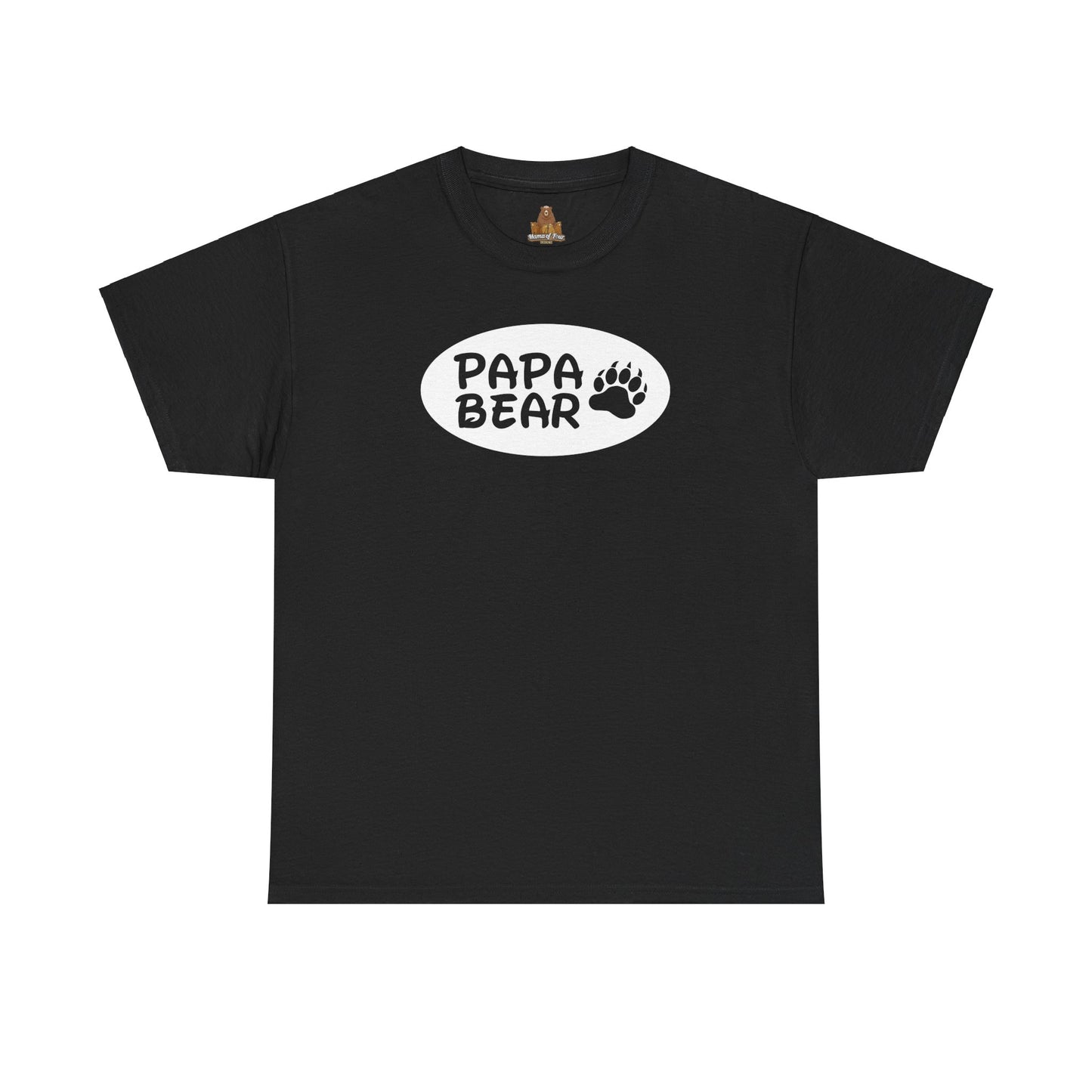 Papa Bear with Claw Print - Unisex Heavy Cotton Tee