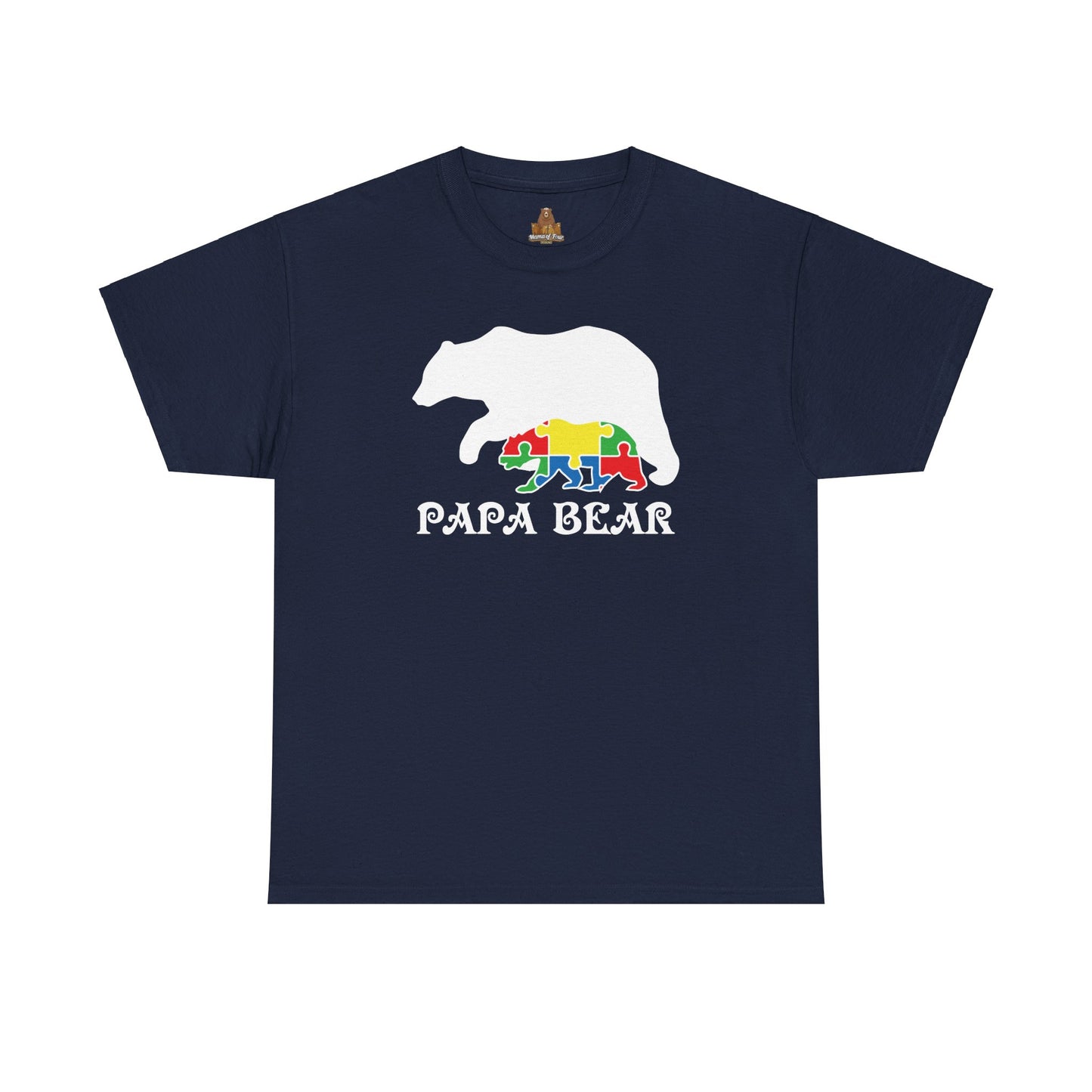 Autism Papa Bear Unisex Tee, Autism Awareness Shirt, Autism Support Apparel, Autism Dad Gift, Autism Advocate Top