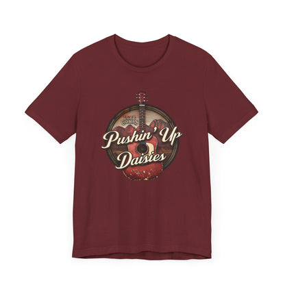Pushin' Up Daisies Graphic T-Shirt, Gift for Musicians, Unisex Casual Wear, Music Lover's Apparel, Concerts