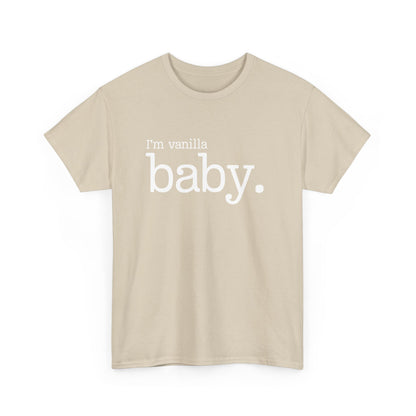 Vanilla Baby Unisex Heavy Cotton Tee, I'm Vanilla Shirt, Gender Neutral Toddler Tshirt, Neutral Baby Clothes, Soft Cotton
