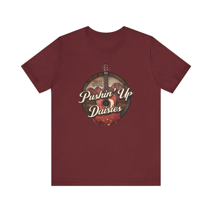Pushin' Up Daisies Graphic T-Shirt, Gift for Musicians, Unisex Casual Wear, Music Lover's Apparel, Concerts