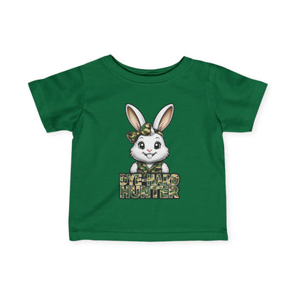 Dye-Hard Girl Hunter Infant Tee - Cute Bunny T-Shirt for Little Outdoorsy Kids