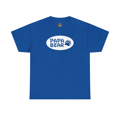 Papa Bear with Claw Print - Unisex Heavy Cotton Tee