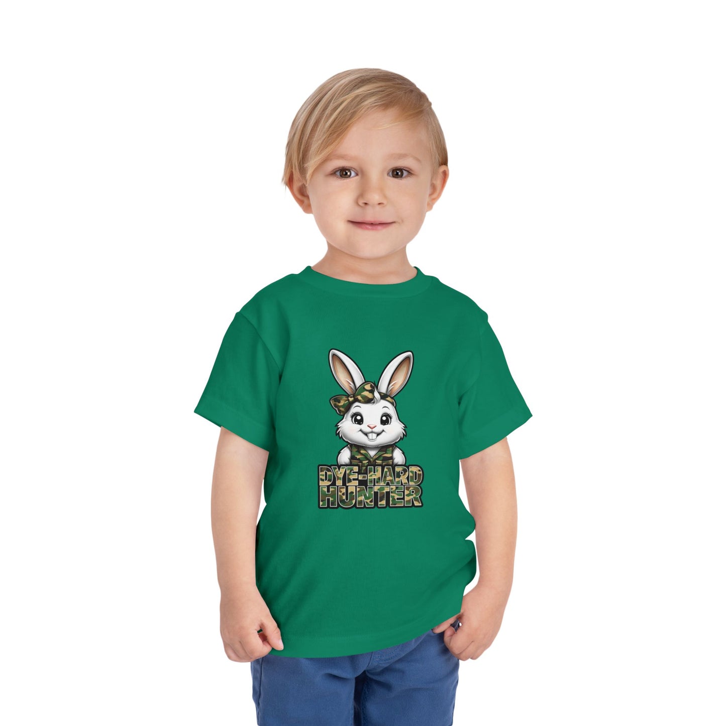 Toddler Camo Bunny Tee - 'Die-Hard Hunter' Short Sleeve Shirt