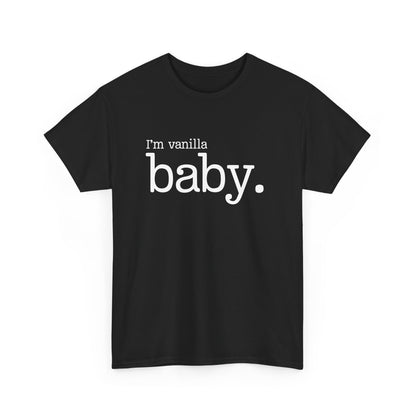 Vanilla Baby Unisex Heavy Cotton Tee, I'm Vanilla Shirt, Gender Neutral Toddler Tshirt, Neutral Baby Clothes, Soft Cotton