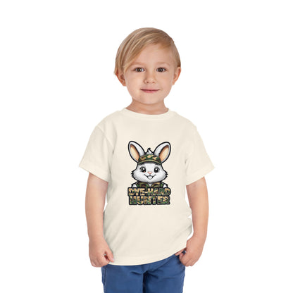 Dye-Hard Hunter Toddler Tee - Fun Camo Bunny Shirt for Kids