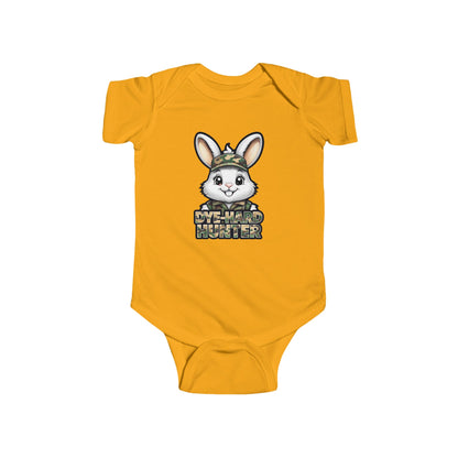 Dye Hard Hunter - Cute Baby Bodysuit - "Die Hard Hunter" Bunny Design