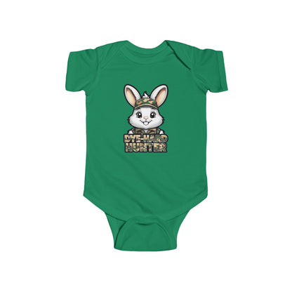 Dye Hard Hunter - Cute Baby Bodysuit - "Die Hard Hunter" Bunny Design