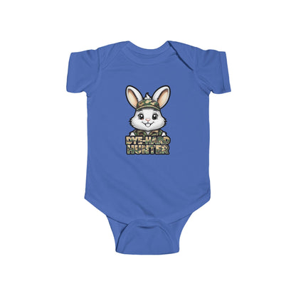 Dye Hard Hunter - Cute Baby Bodysuit - "Die Hard Hunter" Bunny Design