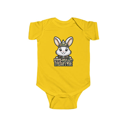 Dye Hard Hunter - Cute Baby Bodysuit - "Die Hard Hunter" Bunny Design