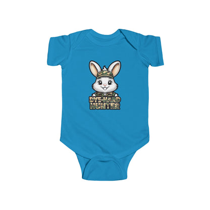 Dye Hard Hunter - Cute Baby Bodysuit - "Die Hard Hunter" Bunny Design
