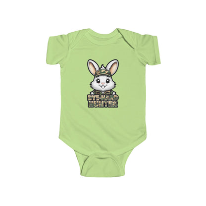 Dye Hard Hunter - Cute Baby Bodysuit - "Die Hard Hunter" Bunny Design