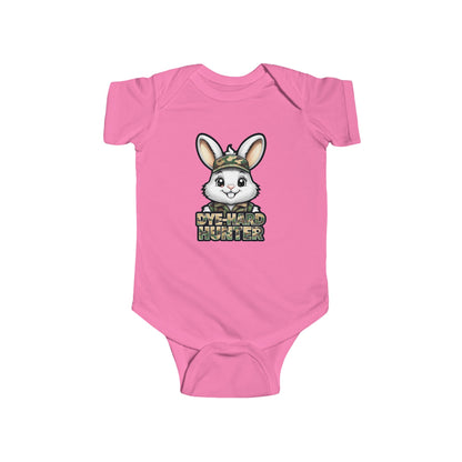 Dye Hard Hunter - Cute Baby Bodysuit - "Die Hard Hunter" Bunny Design