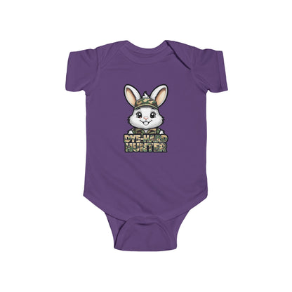 Dye Hard Hunter - Cute Baby Bodysuit - "Die Hard Hunter" Bunny Design