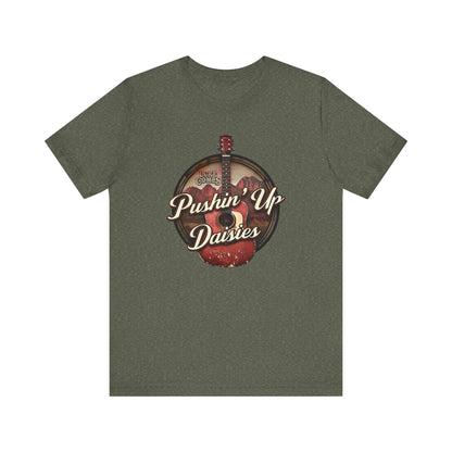 Pushin' Up Daisies Graphic T-Shirt, Gift for Musicians, Unisex Casual Wear, Music Lover's Apparel, Concerts
