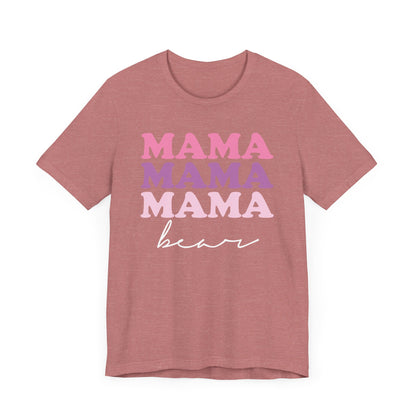 Mama Bear Womens Jersey T-Shirt, Mom Gift, Mother's Day Tee, Family Shirt, Bella Canvas Top