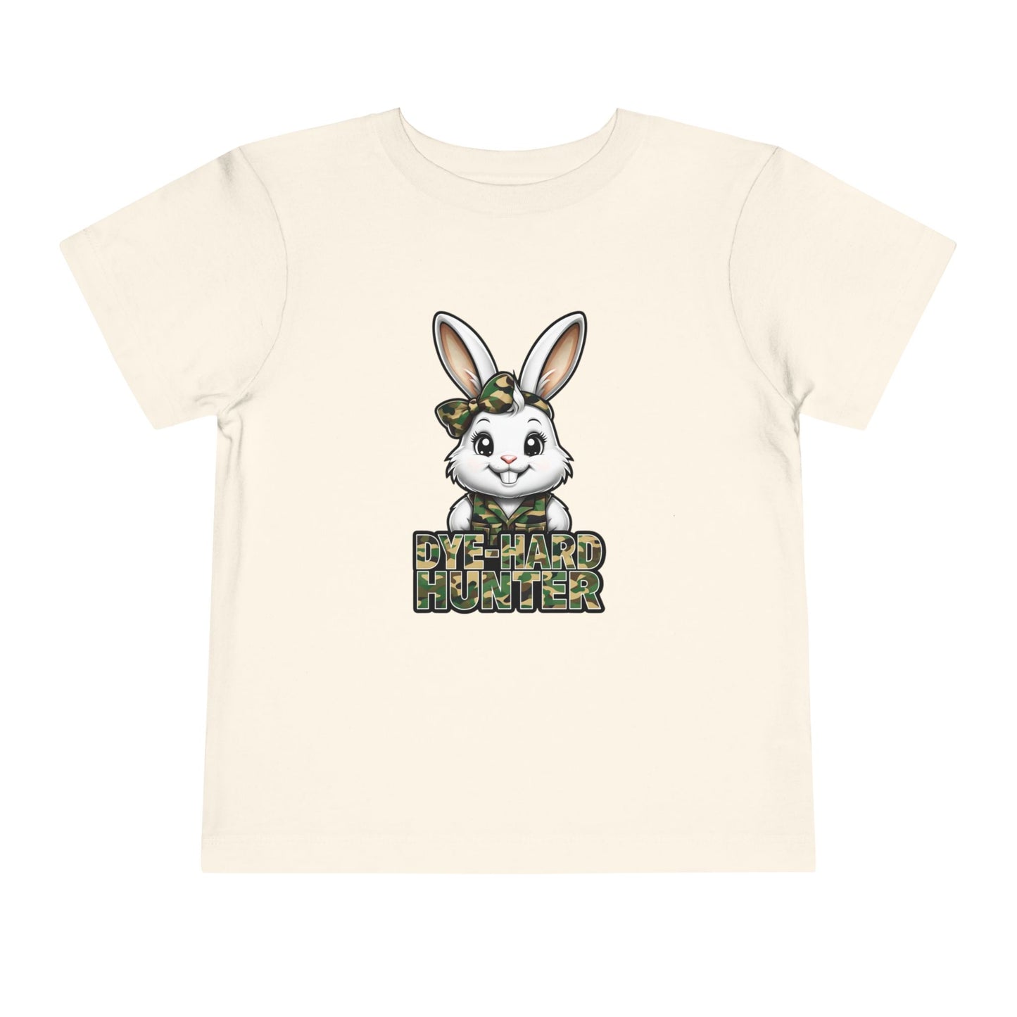 Toddler Camo Bunny Tee - 'Die-Hard Hunter' Short Sleeve Shirt
