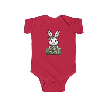 Girl Dye Hard Hunter - Camo Bunny Infant Bodysuit - Perfect for Easter and Baby Showers