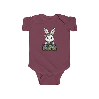 Girl Dye Hard Hunter - Camo Bunny Infant Bodysuit - Perfect for Easter and Baby Showers