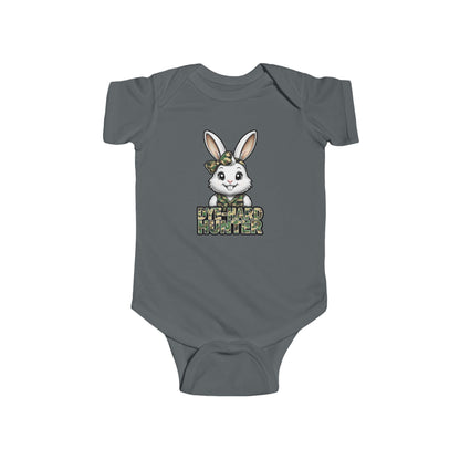 Girl Dye Hard Hunter - Camo Bunny Infant Bodysuit - Perfect for Easter and Baby Showers