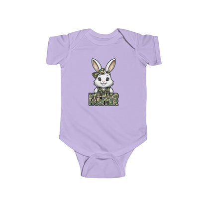 Girl Dye Hard Hunter - Camo Bunny Infant Bodysuit - Perfect for Easter and Baby Showers