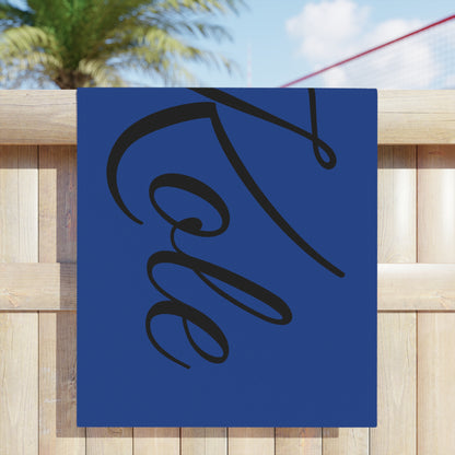 Kole Dark Blue Beach Towel with Elegant Name Design - Perfect Summer Accessory