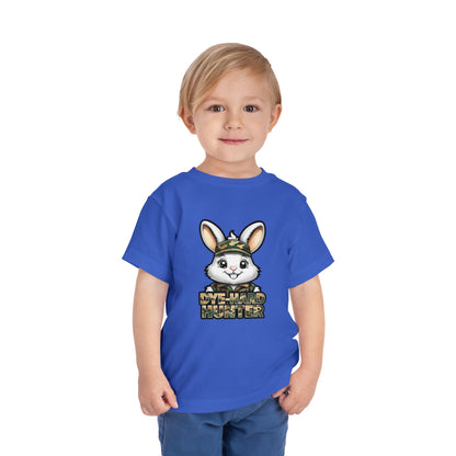 Dye-Hard Hunter Toddler Tee - Fun Camo Bunny Shirt for Kids