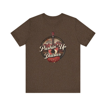 Pushin' Up Daisies Graphic T-Shirt, Gift for Musicians, Unisex Casual Wear, Music Lover's Apparel, Concerts