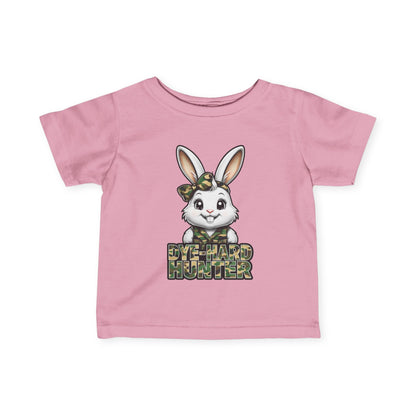Dye-Hard Girl Hunter Infant Tee - Cute Bunny T-Shirt for Little Outdoorsy Kids