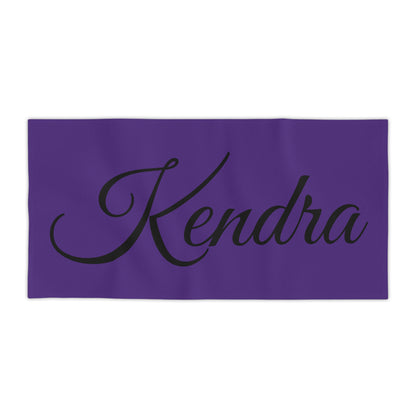 Personalized Love Heart Beach Towels - Kendra